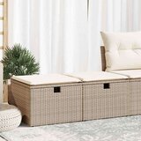vidaXL 2-dijelni set vrtnih sofa s jastucima bež od poliratana bagrem | shoptok.hr