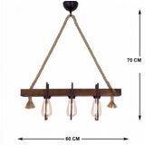 All Design Lesena stropna viseča svetilka Demir, 3 žarnice | Shoptok.si