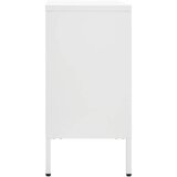  Komoda bijela 105 x 35 x 70 cm od čelika i kaljenog stakla | shoptok.hr