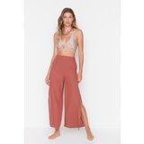 Trendyol Cinnamon Linen Textured Slit Trousers Cijene