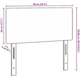  LED glava kreveta s uzglavljem Tamno siva 90 cm Kordura tekstil | shoptok.hr