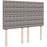 vidaXL Otomanski posteljni okvir z vzmetnico taupe 140x200 cm blago | Shoptok.si