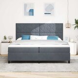  Krevet s opruga kutije Tamno siva 200 x 200 cm Baršun | shoptok.hr
