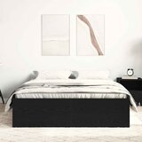  Okvir kreveta bez madraca crni hrast 120x190 cm drveni | shoptok.hr