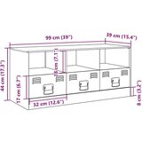 vidaXL TV ormarić antracit 99 x 39 x 44 cm čelični | shoptok.hr