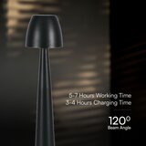  LED prigušiva punjiva dodirna stona lampa LED/3W/5V 3000-6000K crna | Eponuda.com