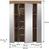 MID.YOU Omara Z Ogledalom Wave, Hrast | Shoptok.si