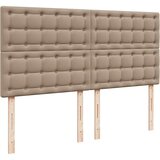 vidaXL Otomanski posteljni okvir z vzmetnicami kapučino 200x200 cm, (21610187) | Shoptok.si