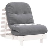  Futon na razvlačenje s madracem bijeli 70x206x11 cm borovina | shoptok.hr
