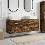  Set ormarića za kupaonicu 3 kom. Dimljeni hrast Smeđa 53 x 34,5 x 63 cm Cene