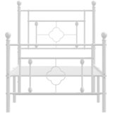  Metalni okvir kreveta uzglavlje i podnožje bijeli 80x200 cm | Eponuda.ba