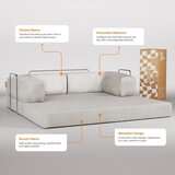 TemaHome Bež raztegljiva sedežna garnitura iz tkanine bouclé 180 cm Bloom – | Shoptok.si