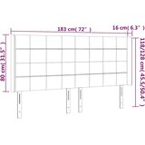  LED uzglavlje tamnosmeđe 183x16x118/128 cm od tkanine | shoptok.hr