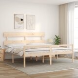 Krevet za starije s uzglavljem 200x200 cm od masivnog drva | Eponuda.ba