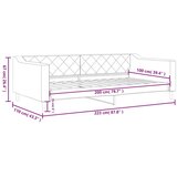 vidaXL Dnevni krevet crni 100 x 200 cm od tkanine | shoptok.hr