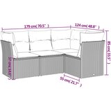  4-dijelni set vrtnih sofa s jastucima bež od poliratana | shoptok.hr