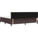 Box Postelja z vzmetnico z vzmetnico Temno rjava 200 x 200 cm blago, (5000128318) | Shoptok.si