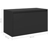  Klupa za hodnik 80 x 40 x 45 cm crna od iverice | shoptok.hr