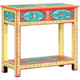  Ručno obojeni konzolni stol 80x35x75 cm od masivnog drva manga | shoptok.hr