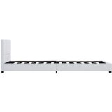 vidaXL Okvir za krevet od umjetne kože bijeli 100 x 200 cm | shoptok.hr