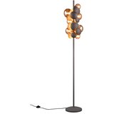 Trio Select Siva/zlata stoječa svetilka s steklenim senčnikom (višina 155 cm) Bubble – | Shoptok.si