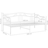  Posteljni okvir bel kovinski 90x200 cm, (20647676) | Shoptok.si