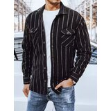 DStreet Koszula męska flanelowa w paski czarna | Shoptok.si