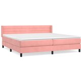 The Living Store Box spring postelja z vzmetnico roza 200x200 cm žamet - Box Spring Postelja, (21490065) | Shoptok.si