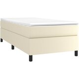  s oprugama i madracem krem 80 x 200 cm od umjetne kože | shoptok.hr