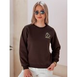 DStreet Bluza damska oversize z haftem CHERSOFT brązowa | Shoptok.si