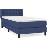 Maison Chic Box spring postelja - Vzmetna postelja z vzmetnico modra 90x200 cm blago SL7144, (21886881) | Shoptok.si