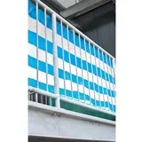 Bijelo-plavi plastični balkonski paravan 500x90 cm -