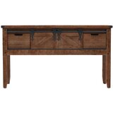 Maison Chic konzolna miza - miza ob steni trden les jelke 131x35,5x75 cm rjave barve, (21785776) Cene