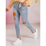 DStreet Spodnie damskie jeansowe slim fit z paskiem GIRLHOOD niebieskie Cijene