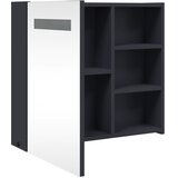  Kupaonski ormarić s ogledalom i LED svjetlom sivi 60x13x52 cm | Eponuda.com