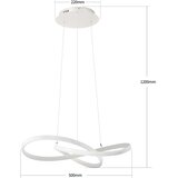 Brilagi LED prigušiva luster na sajli INFINITY LED/55W/230V 50x50 cm bela + daljinski upravljač | Eponuda.com