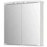 omarica z ogledalom ampado led 60 cm x 66 cm x 21 cm bela