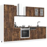  8-dijelni set kuhinjskih ormarića "Lucca" dimljeni hrast, inženjersko drvo | shoptok.hr