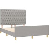 Posteljni okvir z vzglavjem svetlo siv 140x190 cm blago, (20738202) | Shoptok.si