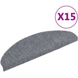  Prostirke za stepenice, samoljepljive, 15 kom, 65x21x4 cm, svijetlo sive, poluokrugle, velike | shoptok.hr