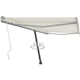 vidaXL Prostostoječa ročno zložljiva tenda 400x350 cm krem | Shoptok.si