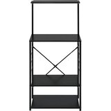 Ormarić za mikrovalnu pećnicu crni 60 x 39,6 x 123 cm drveni | shoptok.hr