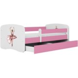  Drveni dječji krevet BALERINA s ladicom - 180x80 cm rozi | shoptok.hr