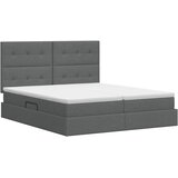  Krevet s od storage s uzglavljem Tamnosiva 200 x 200 cm Tkanina | shoptok.hr