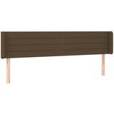 vidaXL Vzglavje z ušesi temno rjavo 183x16x78/88 cm blago, (20953449) | Shoptok.si