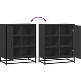 vidaXL Komoda črna 62x35x76 cm inženirski les | Shoptok.si
