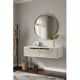 Hanah home komoda Meyra 120, 120 cm, bela / travertin / zlatna | Eponuda.com