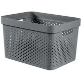Curver siva košara za shranjevanje Infinity Dots, 17 l Cene
