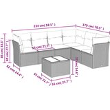  7-dijelni set vrtnih sofa sivi od poliratana | shoptok.hr