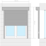 vidaXL Rolete aluminijske 130 x 140 cm bijele | shoptok.hr